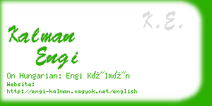 kalman engi business card